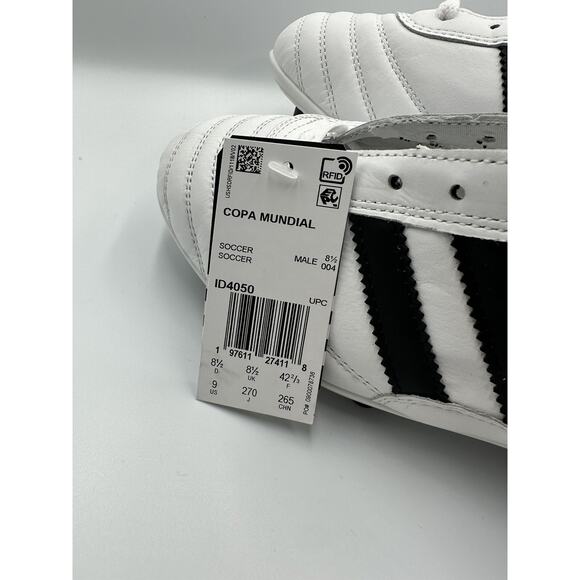 Size 9 Mens Adidas Copa Mundial FG Classic Soccer Cleats ID4050 K Leather white main image 5